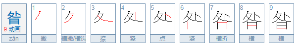 昝作为姓氏怎么读