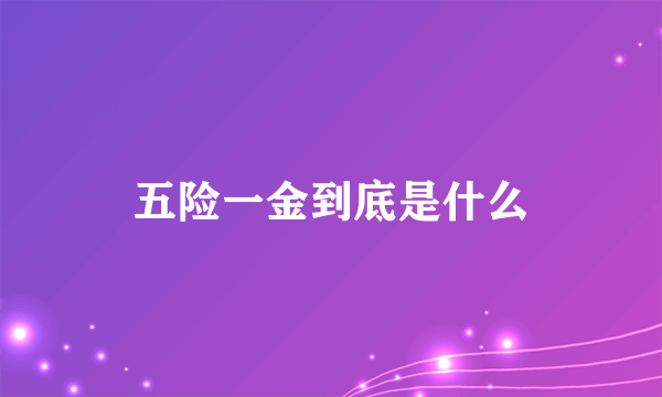 五险一金到底是什么