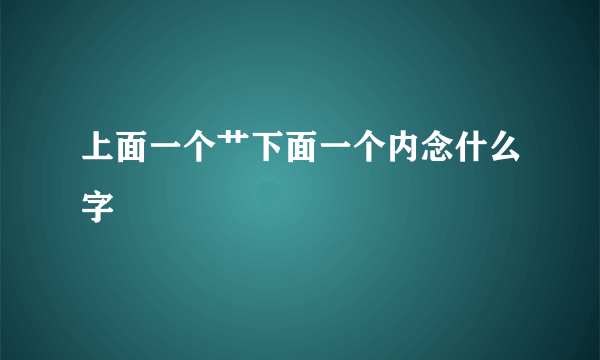 上面一个艹下面一个内念什么字