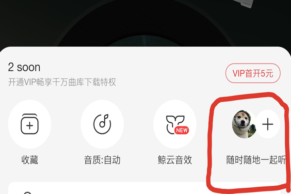 网易云怎么和别人一起听歌？