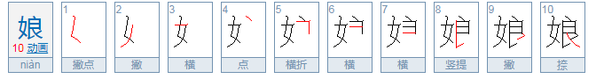 娘的拼音。