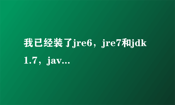 我已经装了jre6，jre7和jdk1.7，java源文件可以编译，但是为什么ie和firefox会提示没有virtual machine？