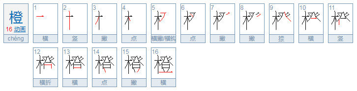 橙的拼音是什么