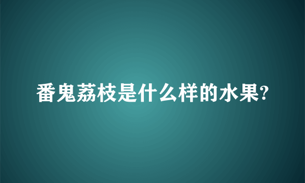 番鬼荔枝是什么样的水果?