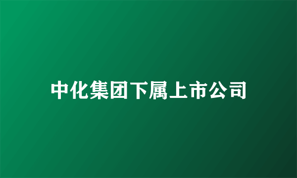 中化集团下属上市公司