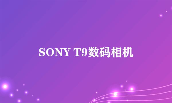 SONY T9数码相机