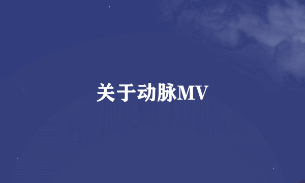 关于动脉MV