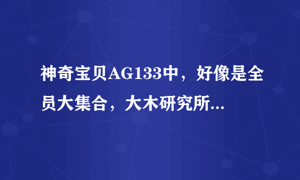 神奇宝贝AG133中，好像是全员大集合，大木研究所，16分钟开始时的一首歌曲叫什么名字 非诚勿扰