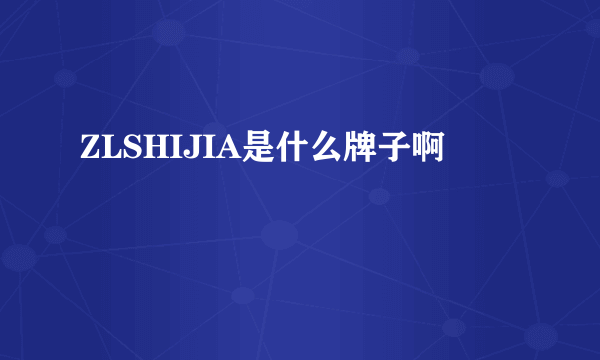 ZLSHIJIA是什么牌子啊