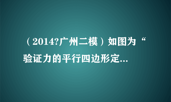 （2014?广州二模）如图为“验证力的平行四边形定则”实验，三个细线套L1、L2、L3一端共系于一个结点，另