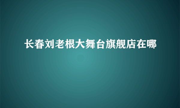 长春刘老根大舞台旗舰店在哪