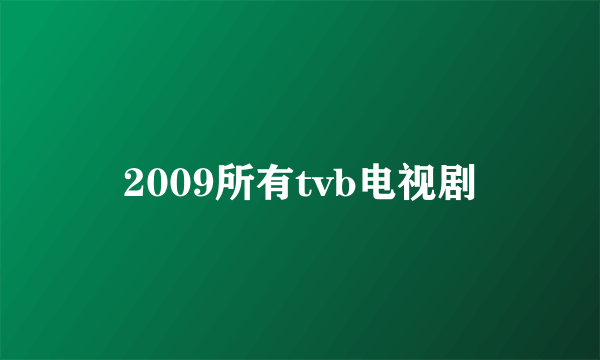 2009所有tvb电视剧