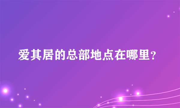 爱其居的总部地点在哪里？