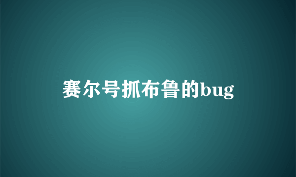 赛尔号抓布鲁的bug