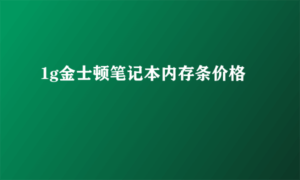 1g金士顿笔记本内存条价格