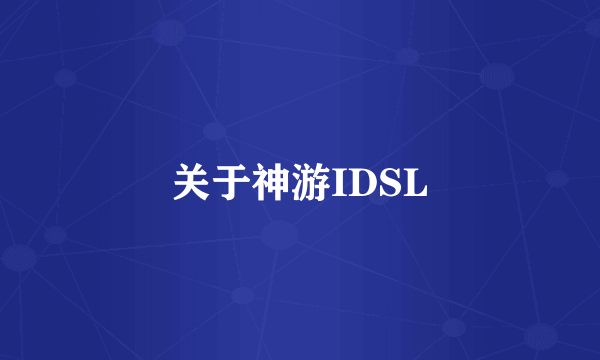 关于神游IDSL