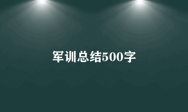 军训总结500字