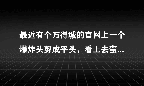 最近有个万得城的官网上一个爆炸头剪成平头，看上去蛮恶搞的，是个什么活动啊？