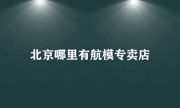 北京哪里有航模专卖店