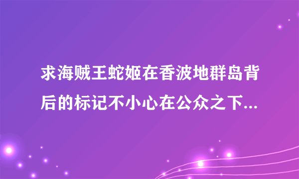 求海贼王蛇姬在香波地群岛背后的标记不小心在公众之下暴露的那一集是漫画、动漫还是剧场？