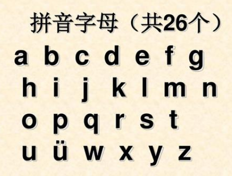 26个拼音字母表