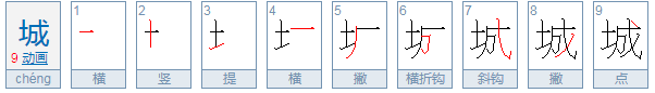 “城”的笔顺是什么？