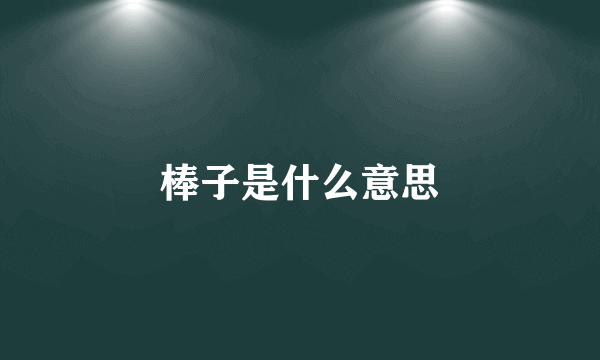 棒子是什么意思