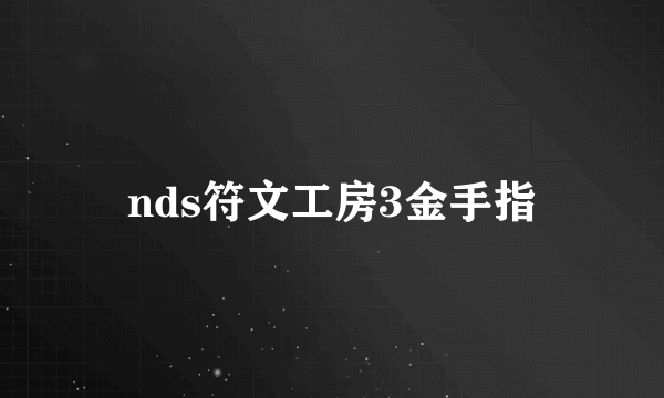 nds符文工房3金手指