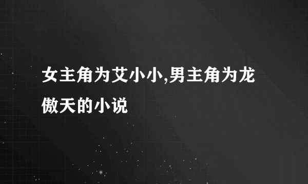 女主角为艾小小,男主角为龙傲天的小说