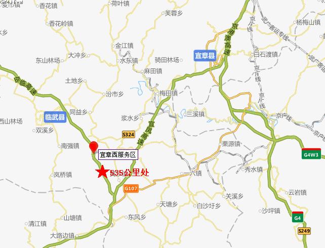 岳临高速535公里地图