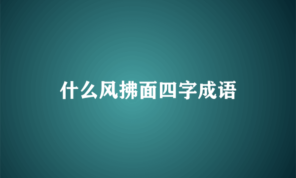 什么风拂面四字成语