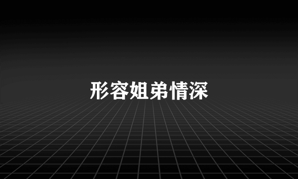 形容姐弟情深