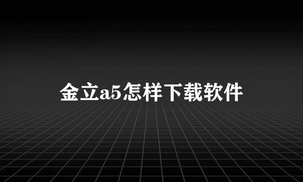 金立a5怎样下载软件