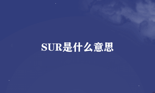 SUR是什么意思