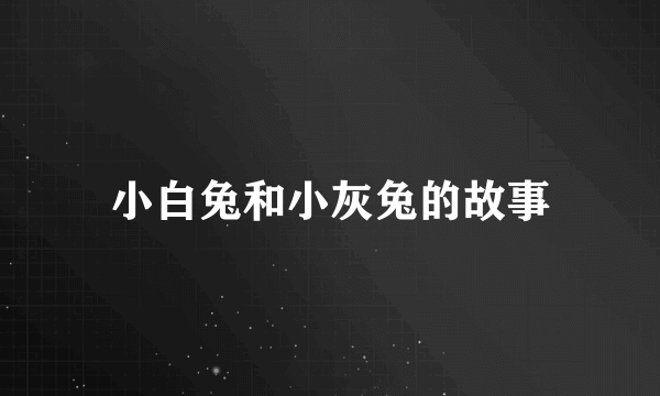 小白兔和小灰兔的故事