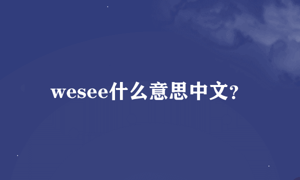 wesee什么意思中文？