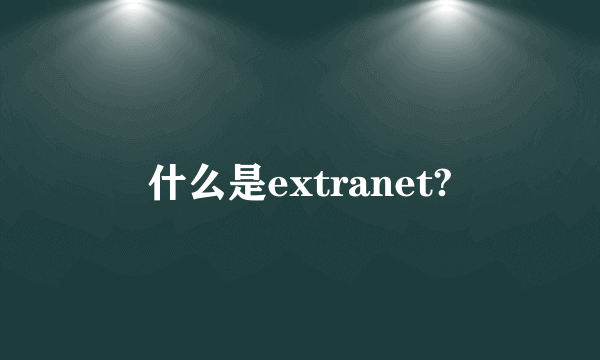 什么是extranet?