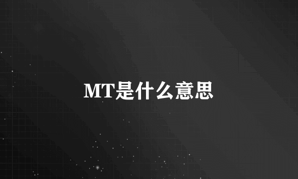 MT是什么意思