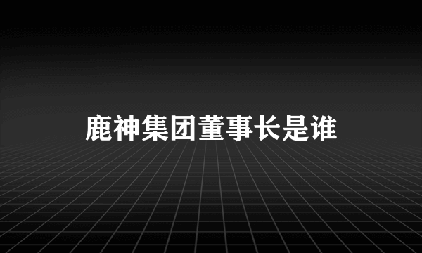 鹿神集团董事长是谁