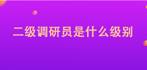 二级调研员相当于什么级别干部