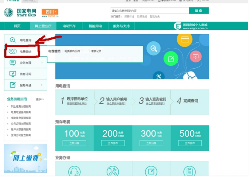 95598网上电费查询网站