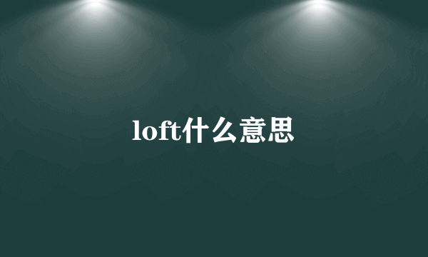 loft什么意思