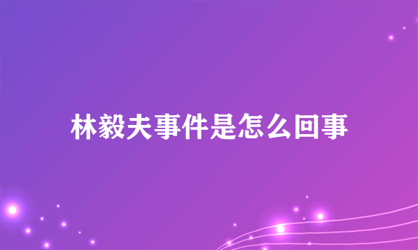 林毅夫事件是怎么回事