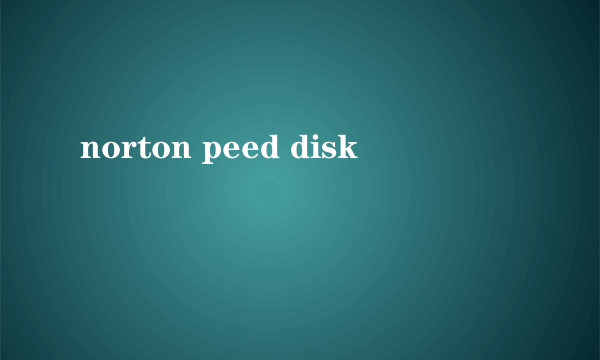 norton peed disk