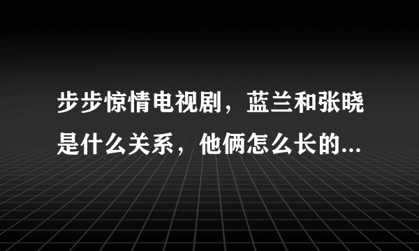 步步惊情电视剧，蓝兰和张晓是什么关系，他俩怎么长的一样，蓝兰的背景是什么，她和张晓，到底有什么秘密