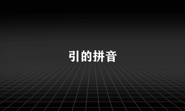 引的拼音