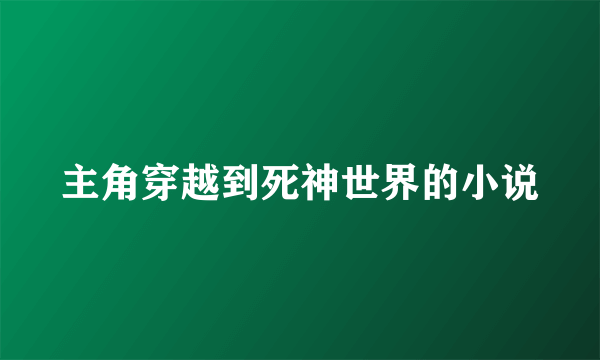 主角穿越到死神世界的小说