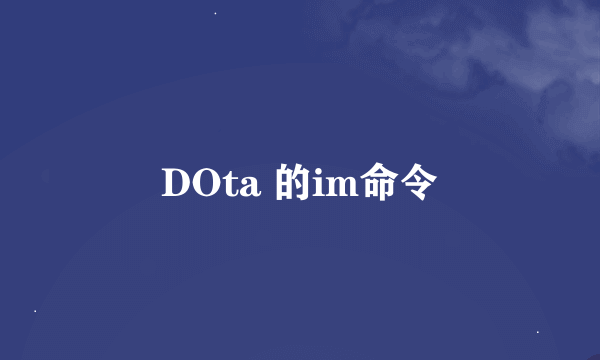 DOta 的im命令