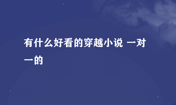 有什么好看的穿越小说 一对一的