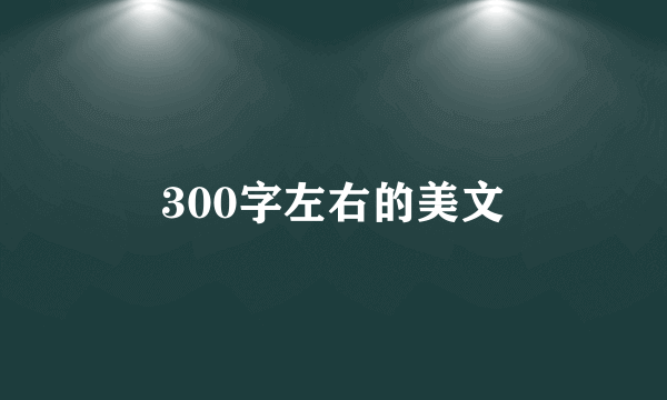 300字左右的美文